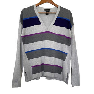 Lane Bryant‎ V-Neck Striped Pullover Size 14/16